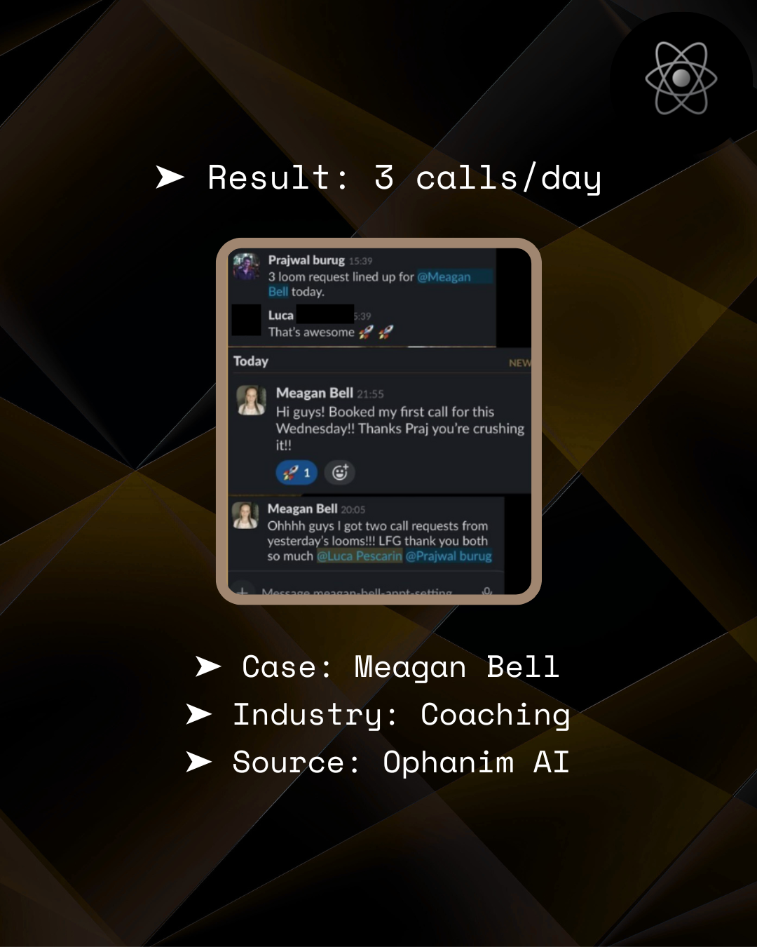 Meagan Bell – 3 calls/day